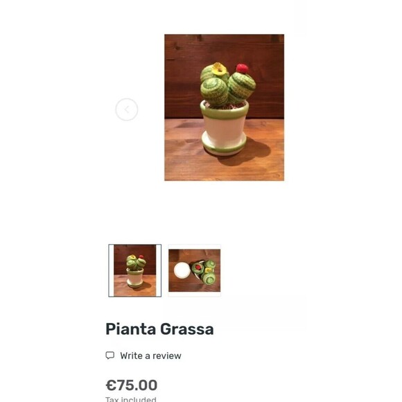 Ceramica Novità Succulents Ceramic Handmade Decorations Made In Italy - Picture 2 of 9